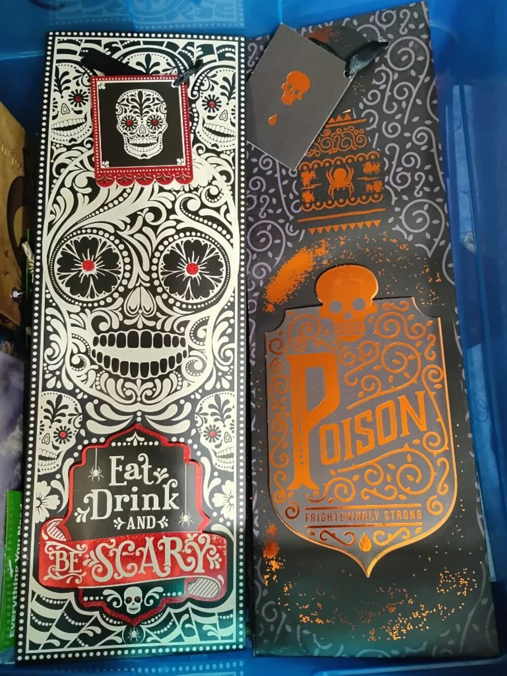 2 pack Skull Wine Bags